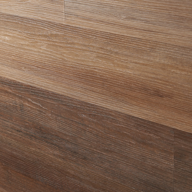 Lujo 48" x 6" x 4.5mm Rigid Click-Lock Luxury Vinyl Tile Flooring (27.39 Sq. Ft. / Case), Oak Coppertone