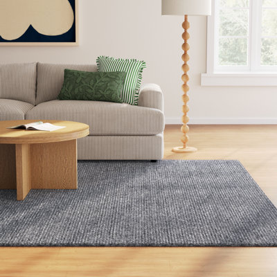 Elle Handmade Dark Gray Rug