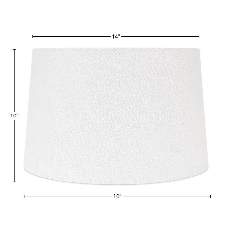 Abat-jour en lin H 10 po x l 16 po, Blanc