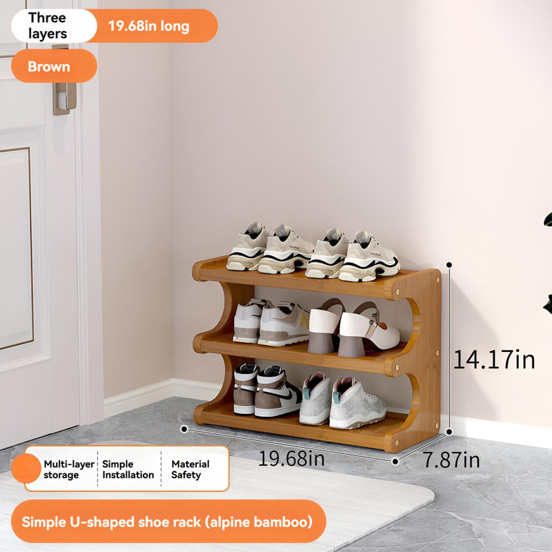 U-Shaped Simple Shoe Rack, Multi-Layer Storage