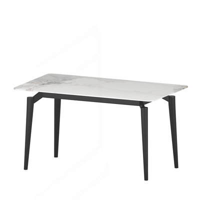 Table de salle à manger en pierre frittée brillante