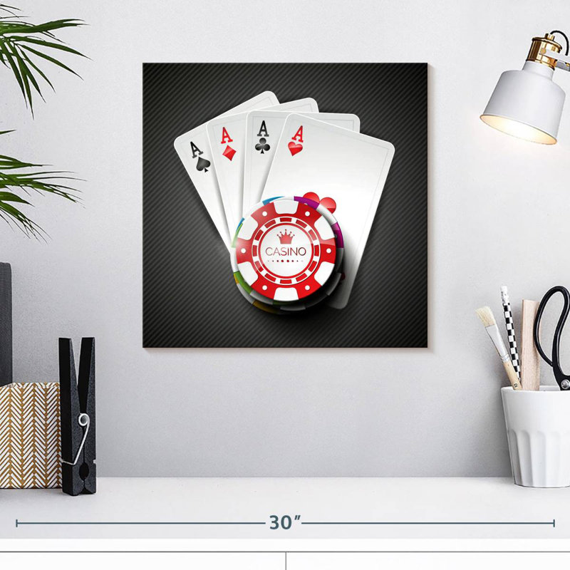 Senne Casino Four Aces, H 16 po x l 16 po