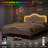 Full Size Beige Velvet Princess Upholstered LED Platform Bed Frame With Adjustable Headboard And Footboard Wooden Slats Support No Box Spring Needed Easy Assembly For s Girls-404292572-404292563