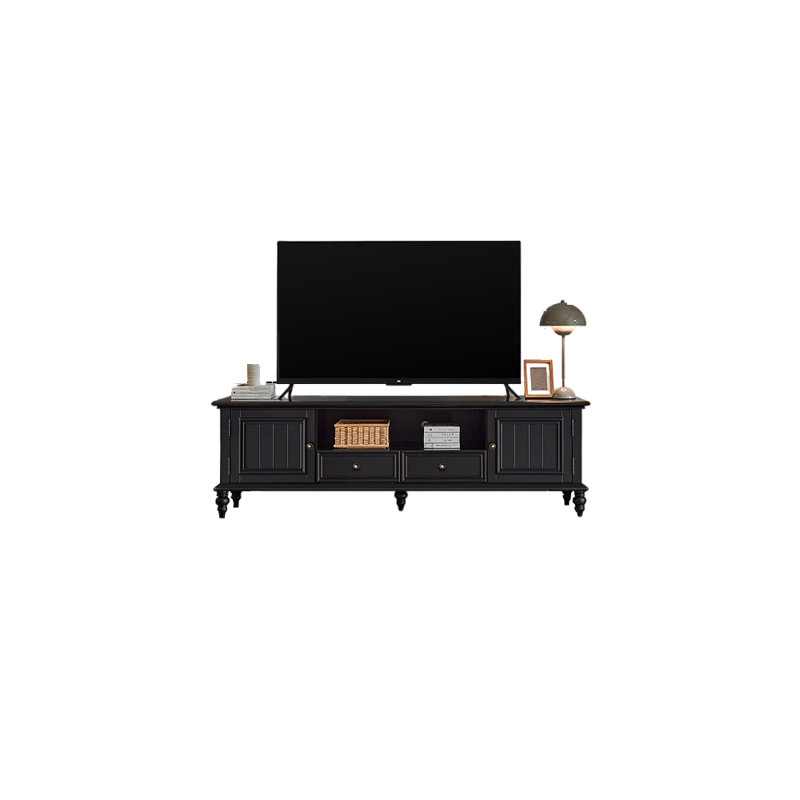 Modern style TV stand, Black, 70.86'' W X 15.74'' D X 21.65'' H