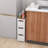 Inbox Zero 1 Pcs 3-drawer Narrow Rolling Storage Cabinet With Pull Handles Built-in Wheels