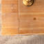 Table basse rectangulaire en bois massif de 47,3 po avec relief géométrique 3D, pour espaces décontractés chics, facile à assembler avec un relief fabriqué à la main, style de vie rustique idéal