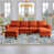 100 % polyester orange est en rupture de stock