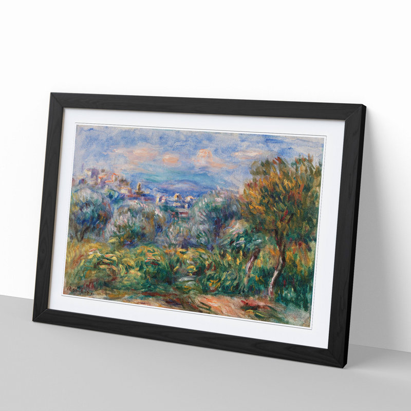 Landscape Vol.4 by Pierre-Auguste Renoir - Picture Frame Painting, Black Framed, 65cm H x 90cm W x 2cm D