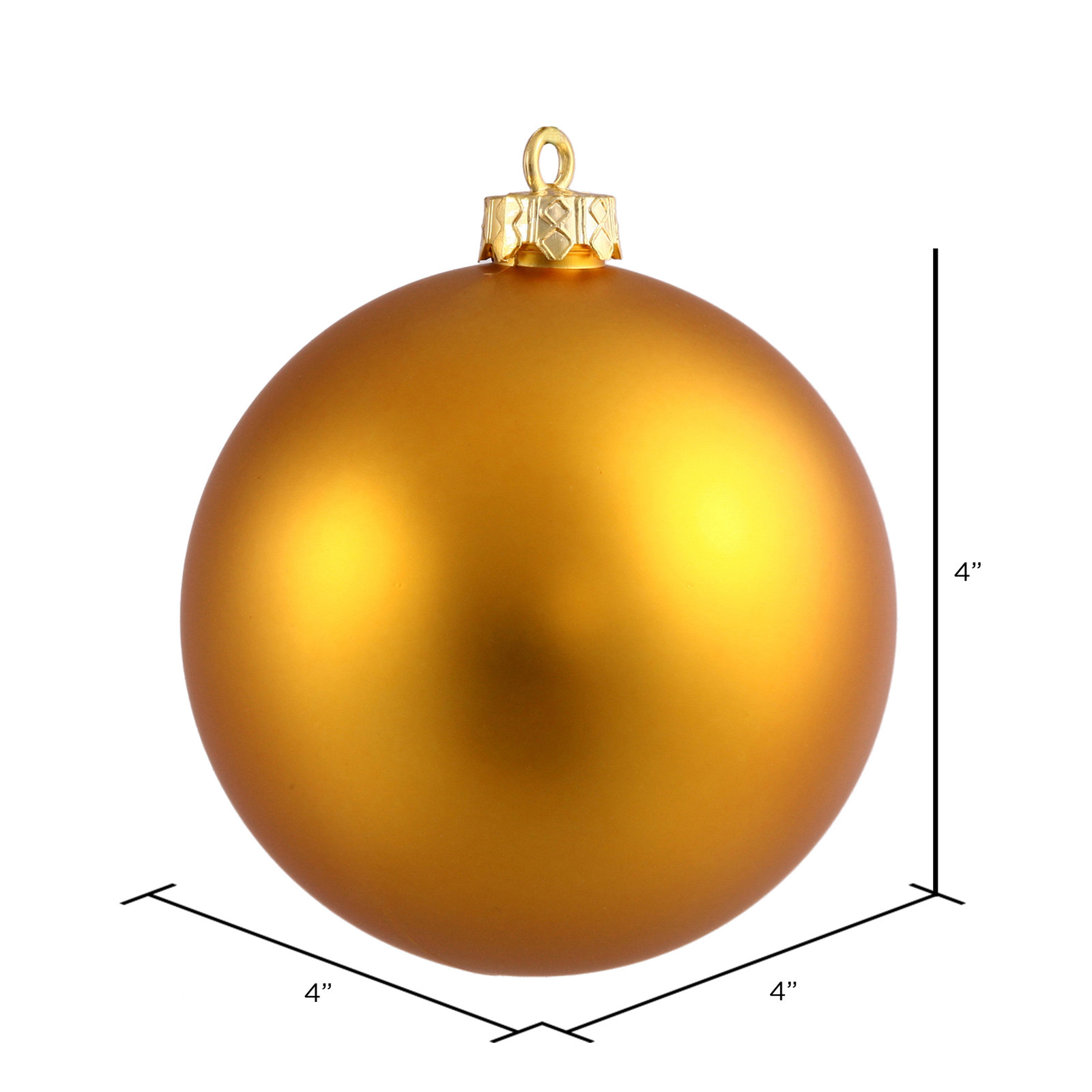The Holiday Aisle® 4" Shatterproof Bauble, Antique Gold