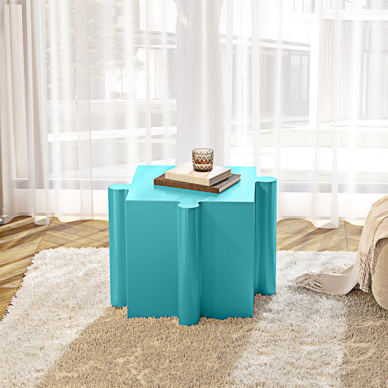 Table d'appoint d'extérieur, Bleu clair