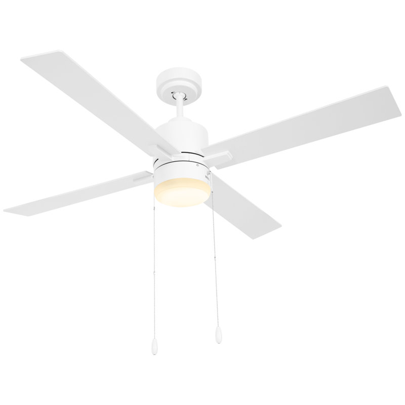Caisha Ceiling Fan with LED Lights, White