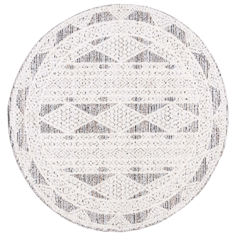 Chapel Performance Geometric Rug, Round 6'7"