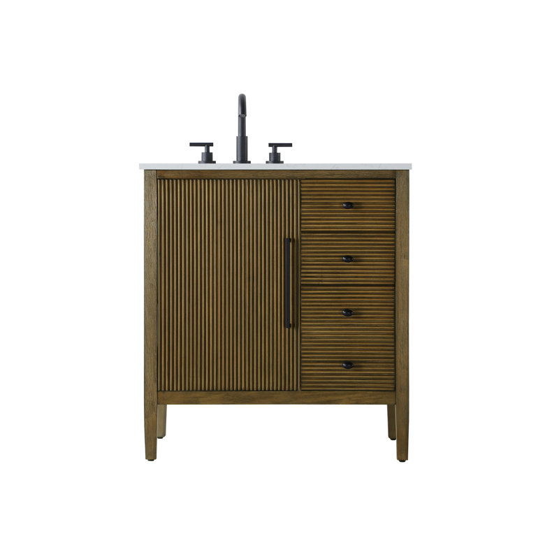 Meuble-lavabo simple 32 po, Noisette chêne