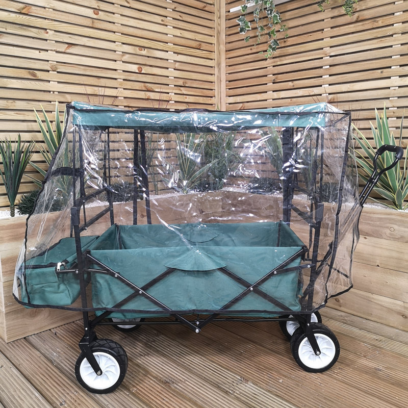 Samuel Alexander 100cm W Plastic Lockable Deck Box with Wheels in Green