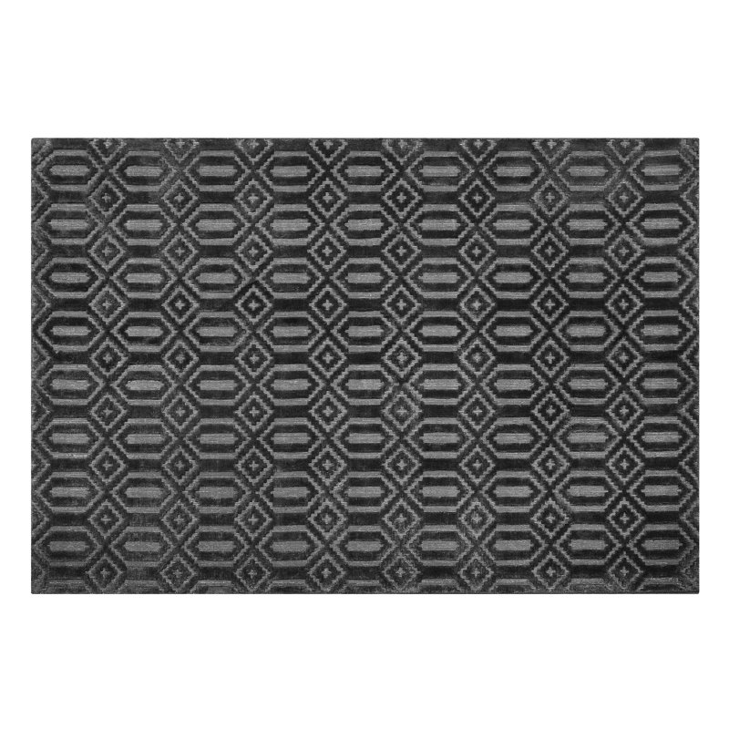 Koopman Geometric Viscose Hand Woven Area Rug, Rectangle 160cm X 230cm