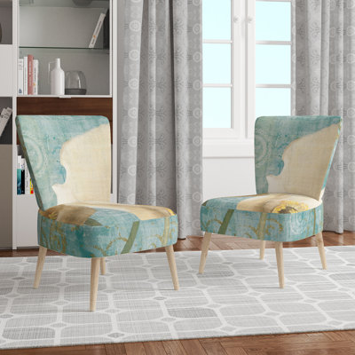 Chaise d'appoint rembourrée à motif floral - Chaise d'appoint moderne à motif floral
