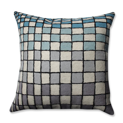 Checker Board Wool Throw Pillow