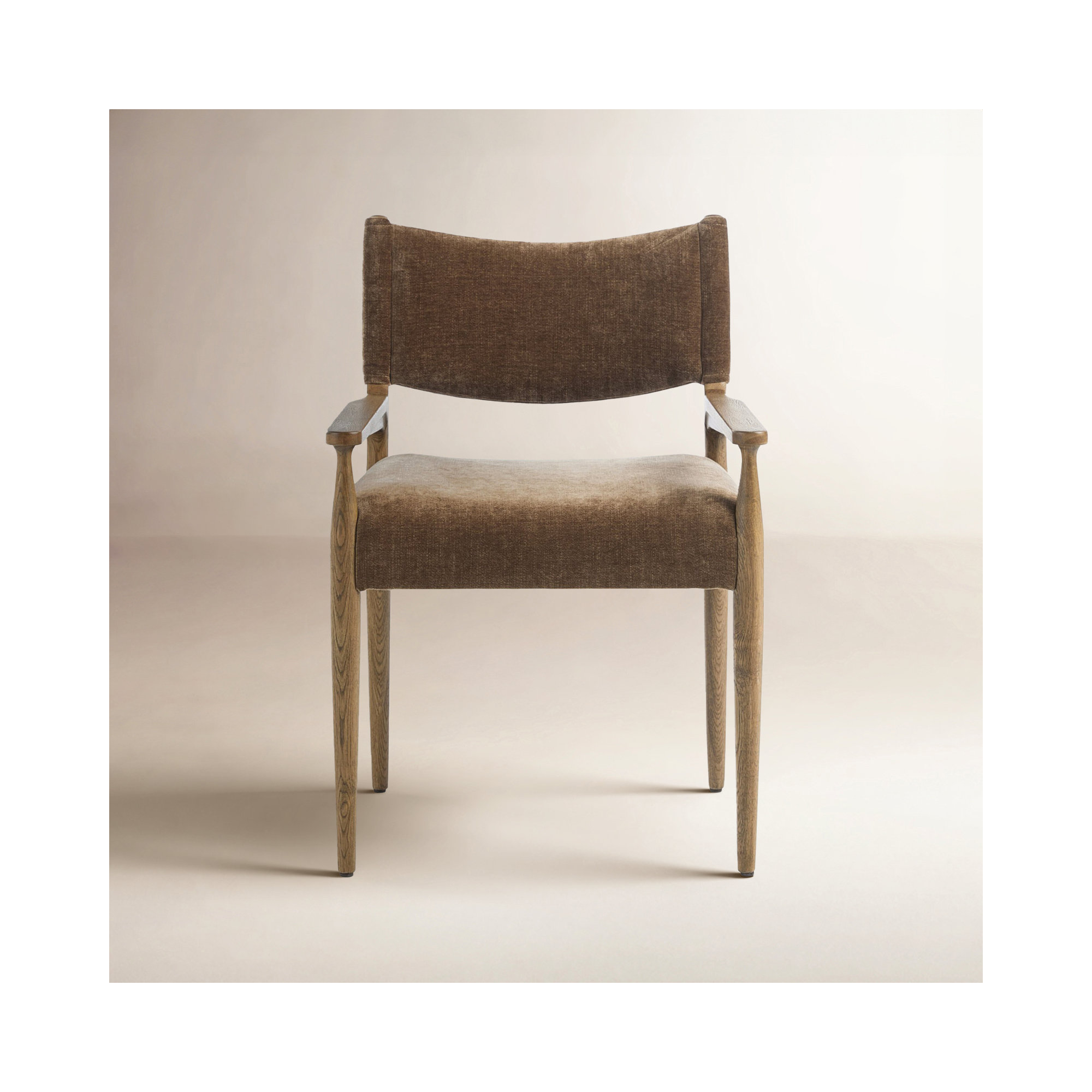 Yokum Dining Armchair, Monte Olive, Toasted Oak
