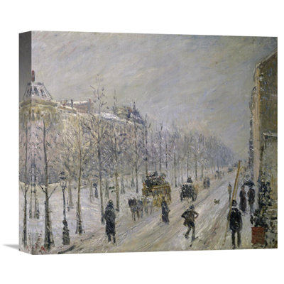 " The Effect of Snow on the Boulevard " by Camille Pissarro Print