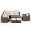 Yancey 5 Seater Rattan Corner Sofa Set