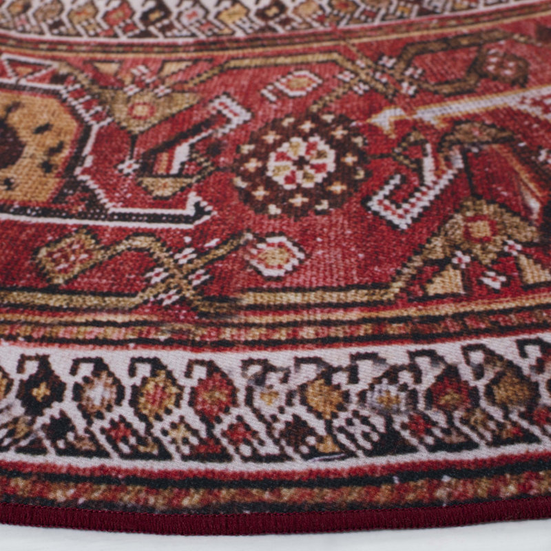 Tapis bleu marine / rouille Gullion Southwestern, Rond 6 pi