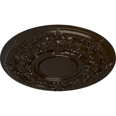 Médaillon de plafond Endurathane Jackson, DO 32 3/4 po x P 2 1/2 po (pour auvents jusqu'à 13 1/2 po), finition bronze peinte à la main