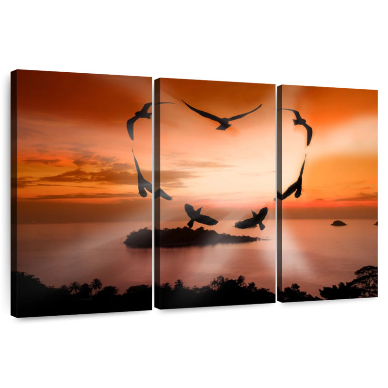 Gillard au coucher du soleil, H 24 po x l 38 po