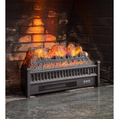 Chipley 23.03'' W Black Electric Fireplace Insert