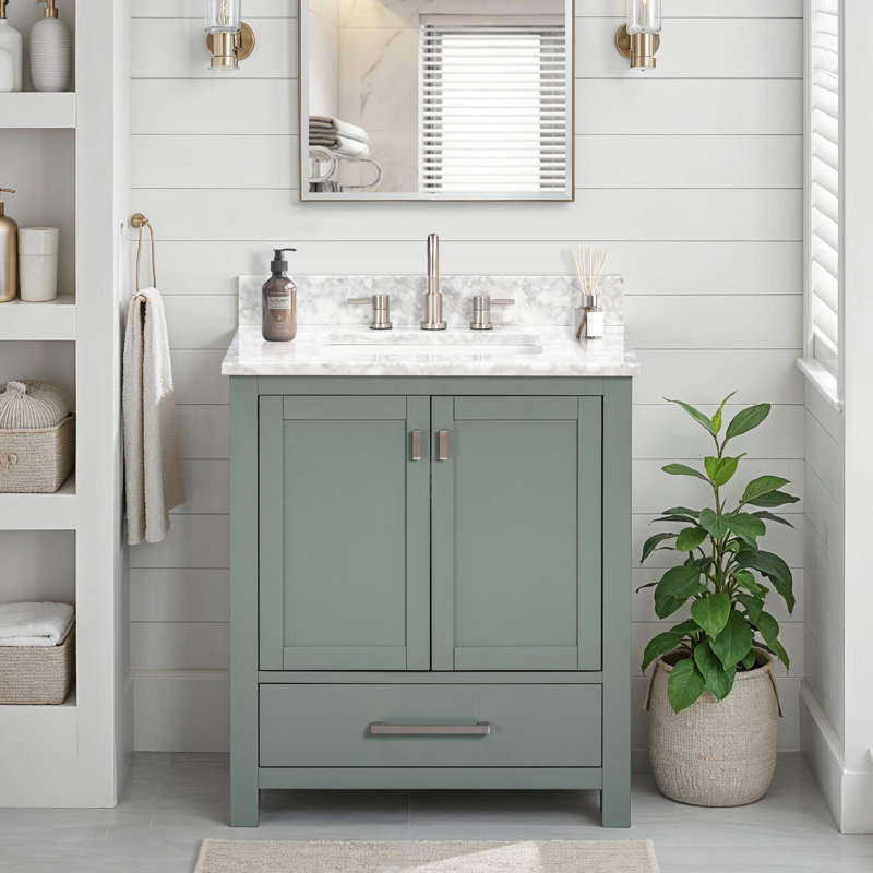 Base de meuble-lavabo 30 po Souther seulement, Vert fumée