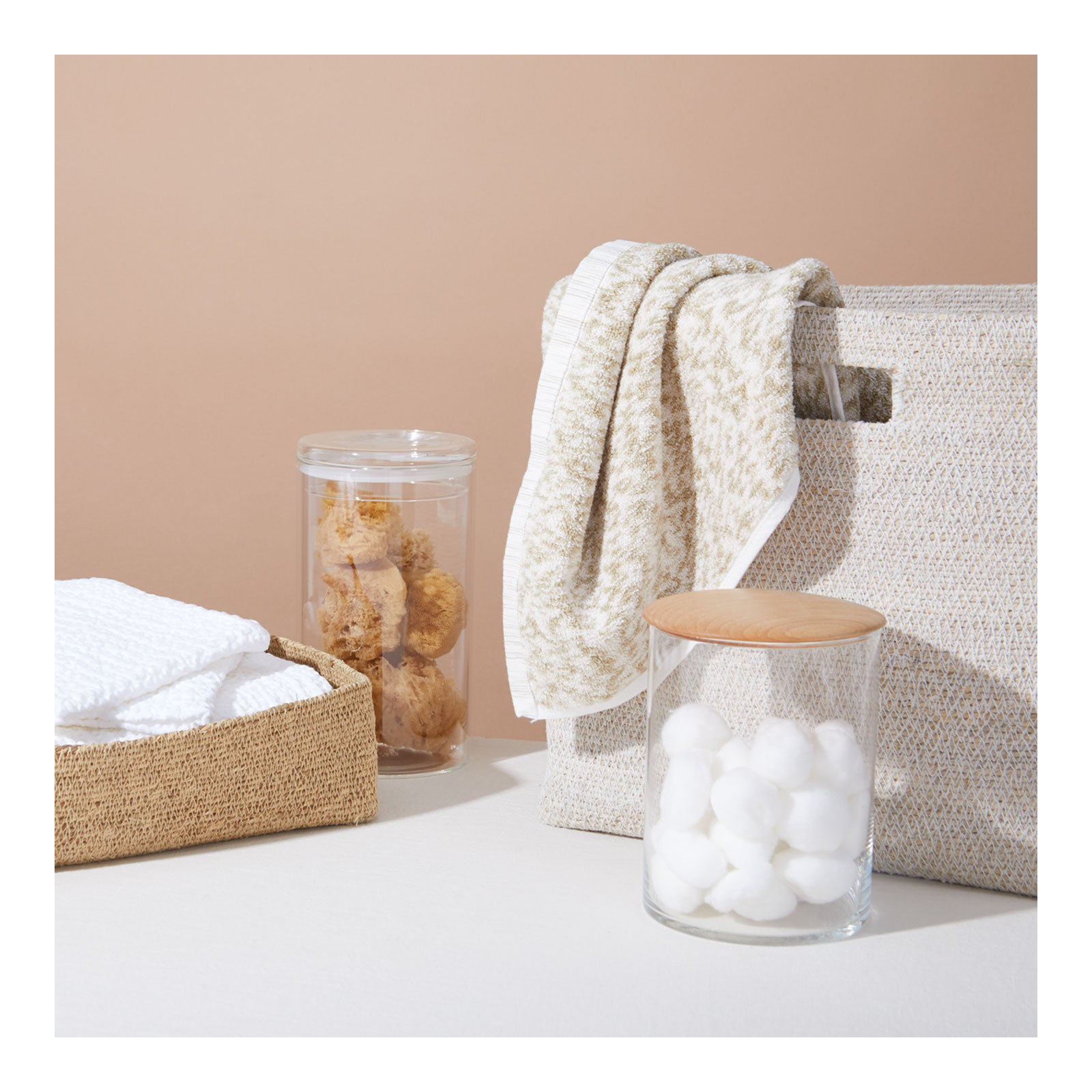  Cotton, Ivory/Flax, Bath Towel - 1 Pack