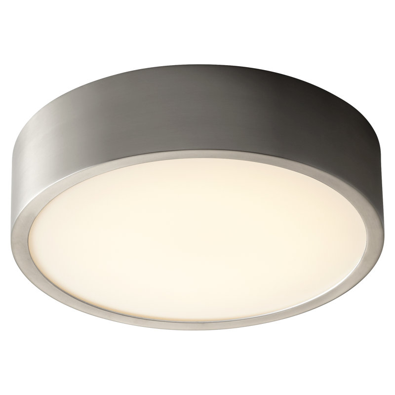 Plafonnier encastré 1 lumière 10,25 po Amhurst, Nickel satiné