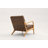 Mid Century Modern Accent Chair With Wood Frame, Upholstered Living Room Chairs With Waist Cushion, Reading Armchair For Bedroom Sunroom-788045300-797595629-797595628