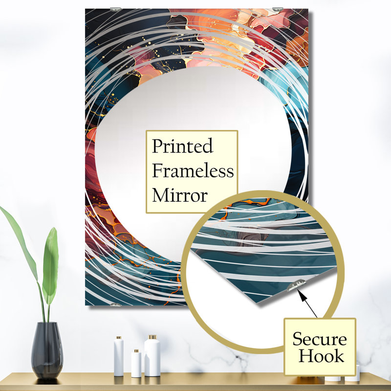 Schnur - Miroir mural peinture abstraite, 40 po x 30 po