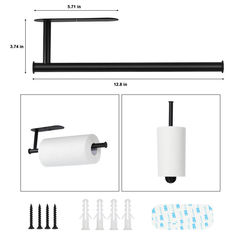 Iron Wall / Under Cabinet Mounted Paper Towel Holder