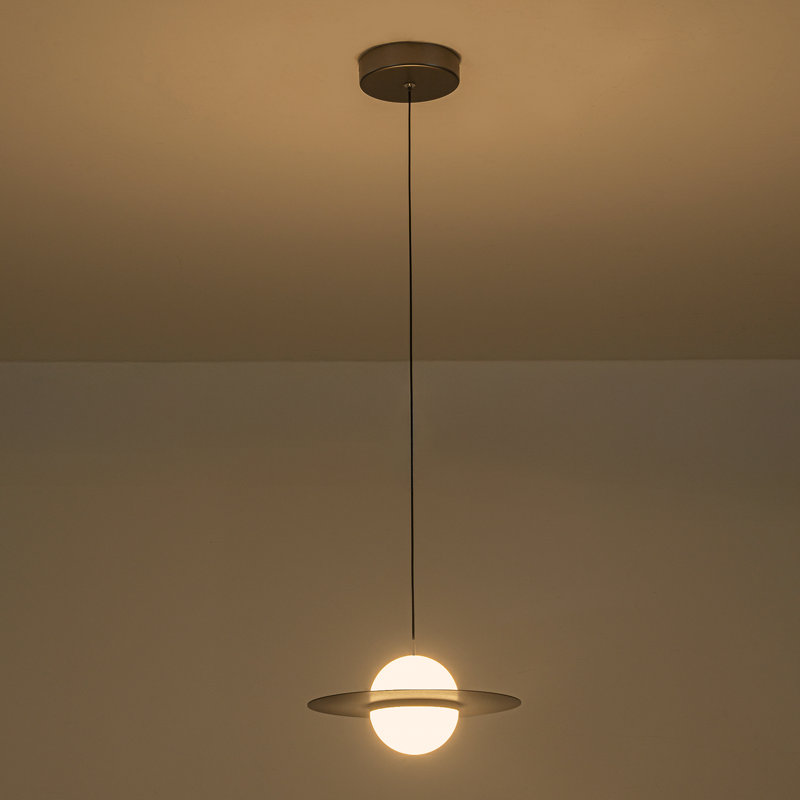 Luminaire suspendu à intensité variable 10 po gris / or Nial
