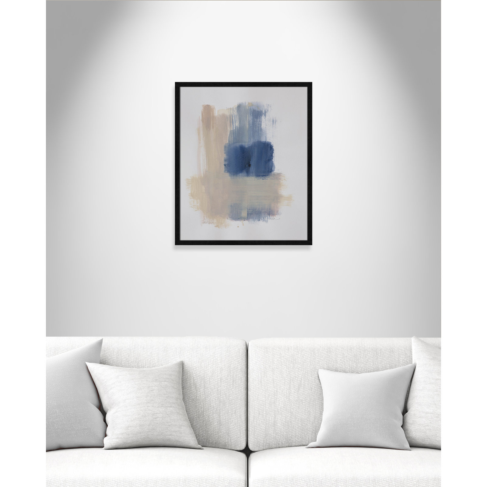 Esmeray "Powder Room Wash III" Print, Black Slim Frame Unmatted, 25.5" H x 21.5" W x 1.25" D  