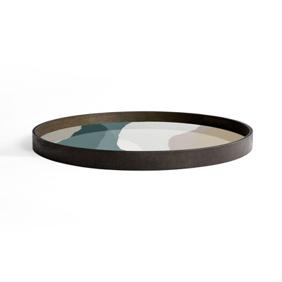 Wabi Sabi Round Abstract Decorative Tray