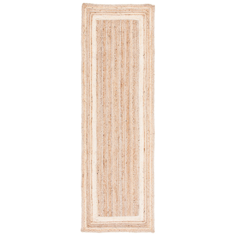 Tapis en jute de fibre naturelle Gassett, Tapis de couloir 2 pi 6 po x 8 pi
