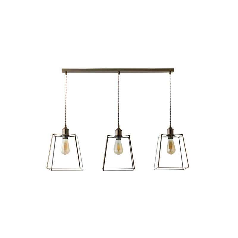 Alexeah 3 - Light Brushed Brass Pendant