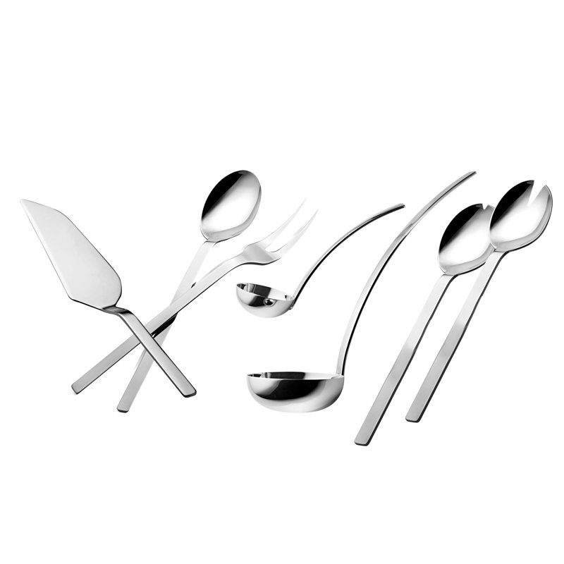 STILE By PININARINA 7 - Piece Stainless Steel Hostess Set, Mirror