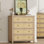 Armoire de rangement en rotin tissé à 4 tiroirs, grand rangement en chêne de 37 pouces pour le salon, le couloir ou le placard