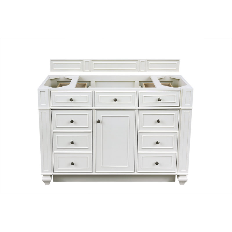 Bristol 48'' W Single Vanity, Eternal Jasmine Pearl, Bright White, 8" Widespread