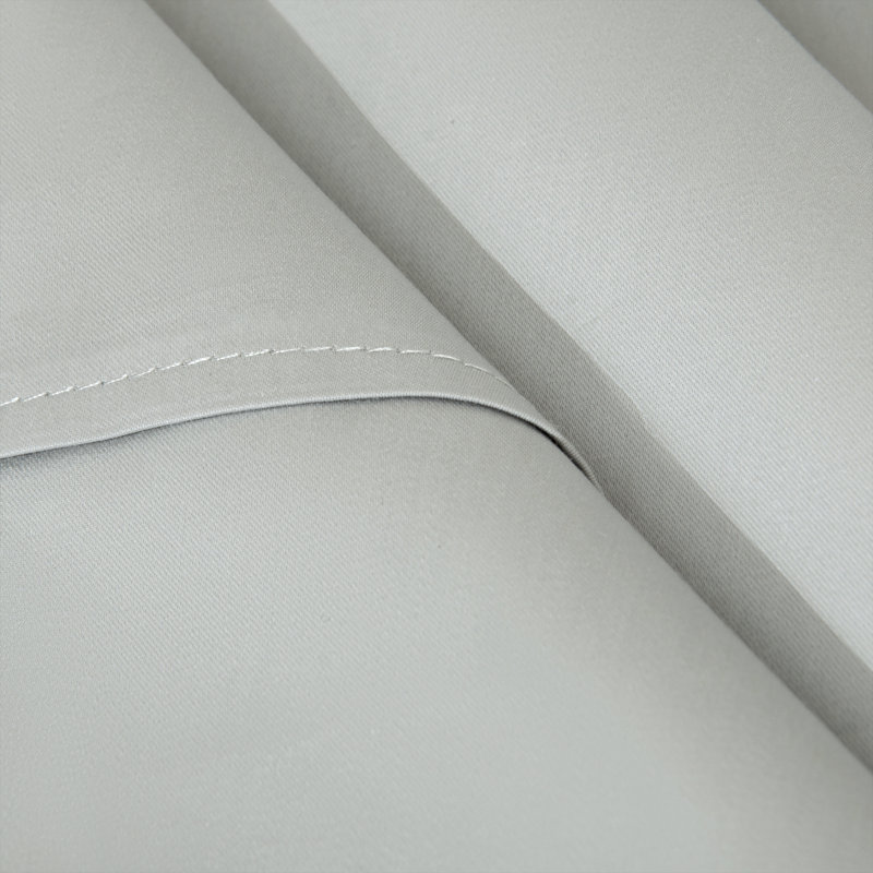 Egyptian-Quality Cotton Sham Covers, 500 Thread Count Cotton Sateen Square Pillow Covers - NTBAY, Euro, Light Gray