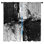 Peinture abstraite noire et blanche, rideaux obscurcissant et obscurcissant - 2 panneaux