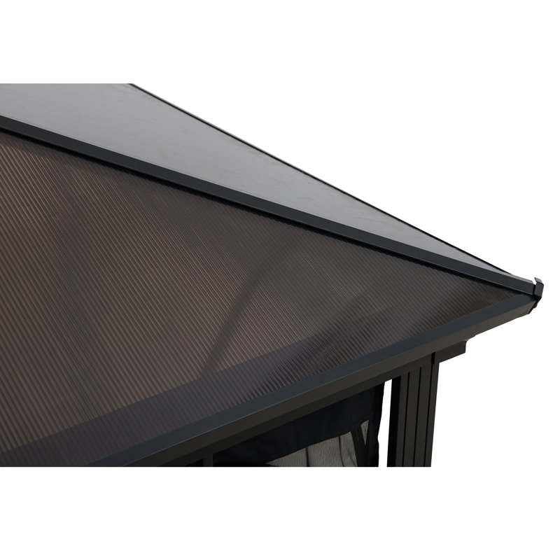 Pavillon de jardin pour patio en acier l 10 pi x p 10 pi