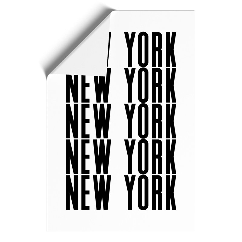 New York New York - Frameless Print, 59cm H x 42cm W x 0.1cm D