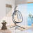 Outdoor Hanging Egg Chair: Beige Cushion, Pe . Stylish For Poolside, Backyard, Lawn Chair Backyard & Poolside: 100% Handmade, Comfortable-1482368115