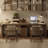 Nut-brown Rectangular Solid Wood desks-107393989