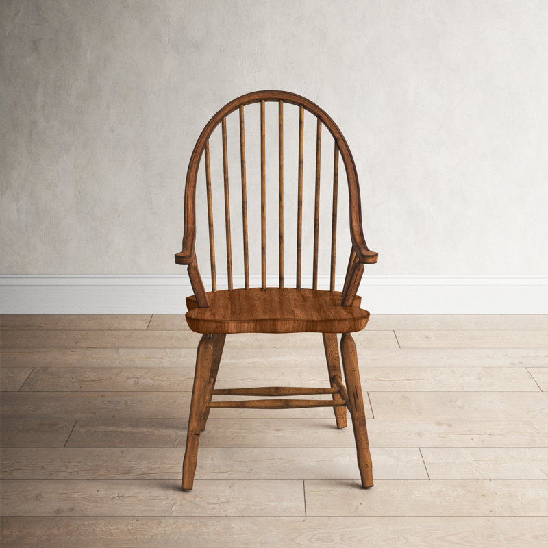 Makira Windsor Back Arm Chair, Rustic Oak