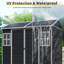 Remise de rangement extérieure en résine 8 x 6 pi imperméable avec plancher, deux fenêtres et une porte verrouillable-123513291